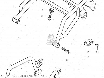 GRIP - CARRIER (MODEL X) - DR650SE 1999 (X) (E02 E04 E17 E18 E22 E24 E34) P37