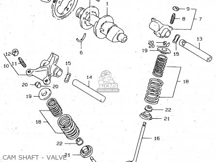CAM SHAFT - VALVE - DR650SE 1999 (X) (E02 E04 E17 E18 E22 E24 E34) P37