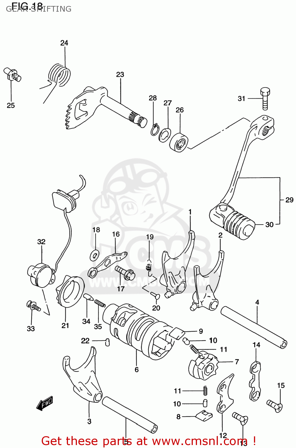 GEAR SHIFTING DR650SE 1999 (X) USA (E03)