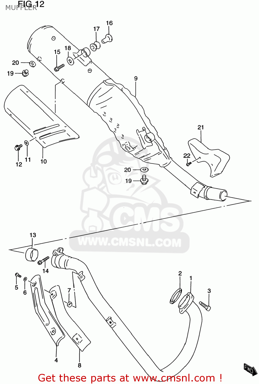 MUFFLER DR650SE 1999 (X) USA (E03)