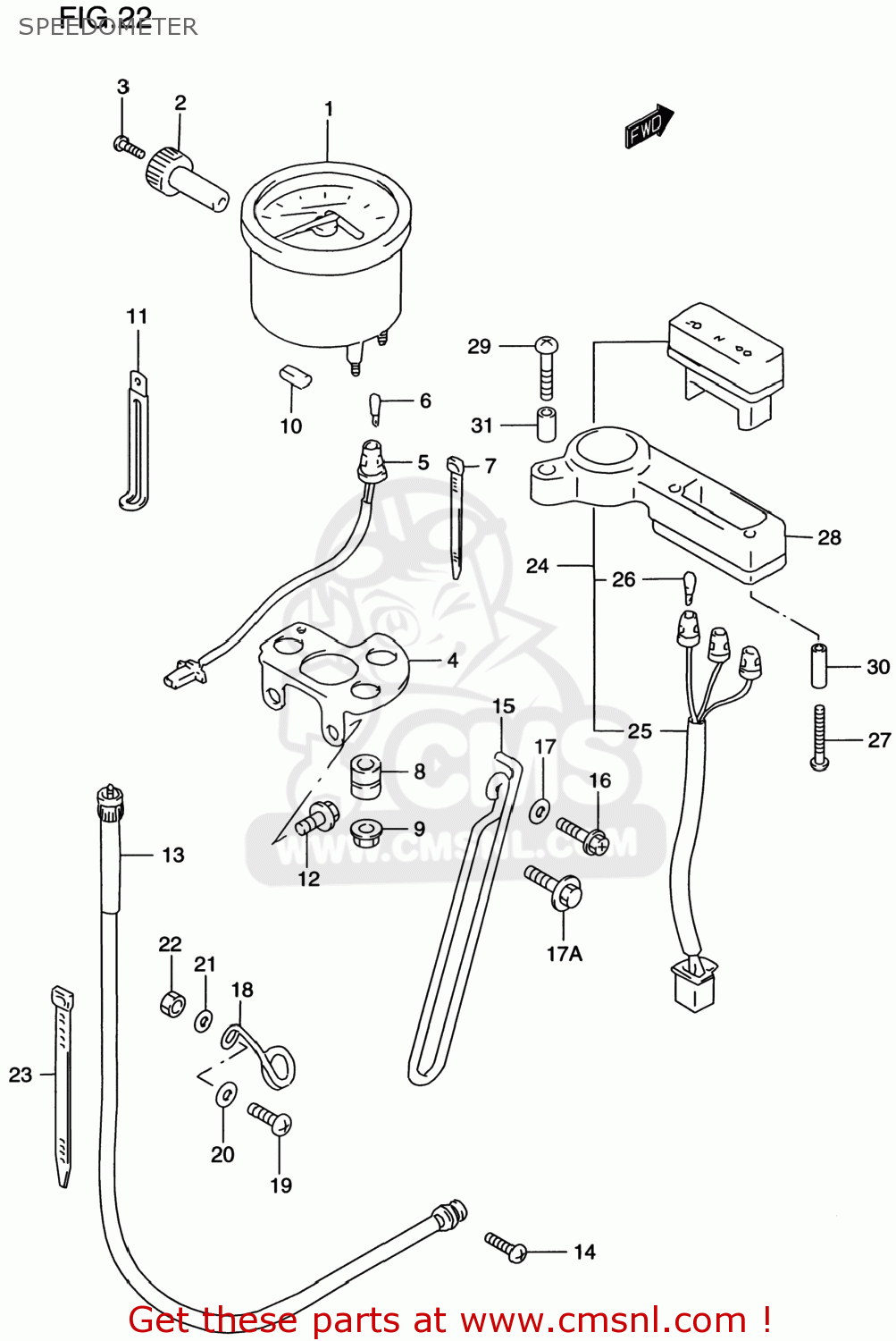 SPEEDOMETER DR650SE 1999 (X) USA (E03)