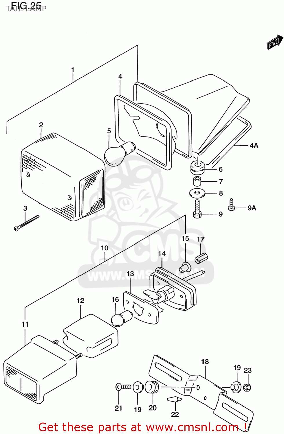 TAIL LAMP DR650SE 1999 (X) USA (E03)