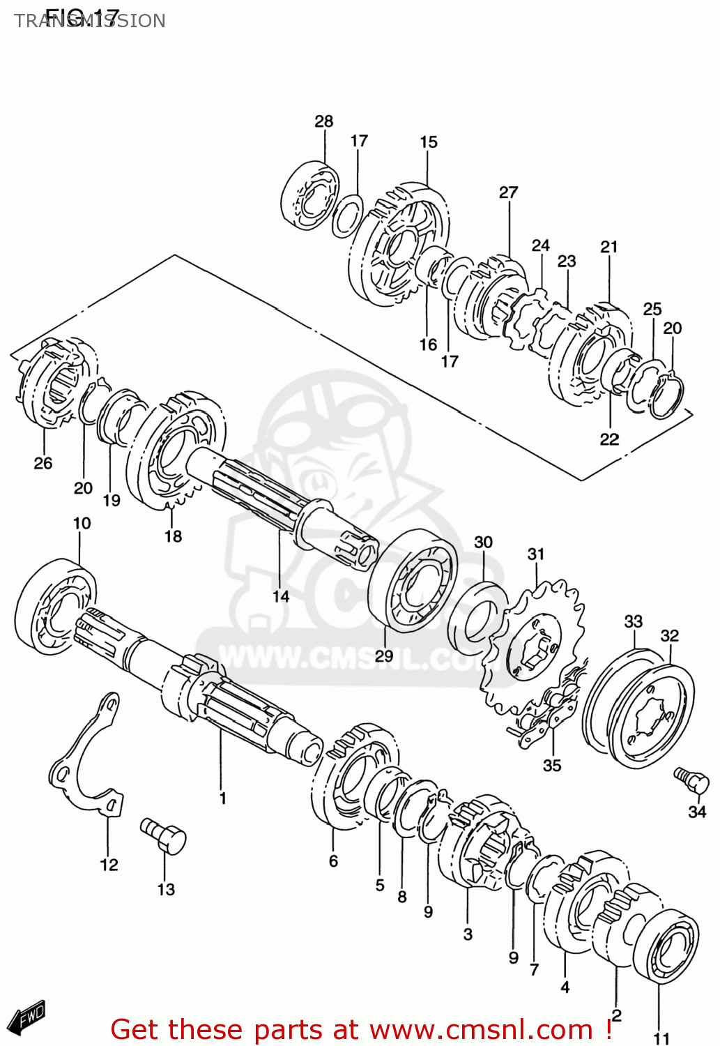 TRANSMISSION DR650SE 1999 (X) USA (E03)