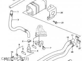 CANISTER (E33) - DR650SE 1999 (X) USA (E03)