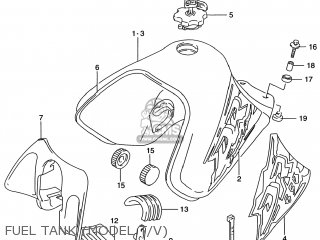 FUEL TANK (MODEL T/V) - DR650SE 1999 (X) USA (E03)