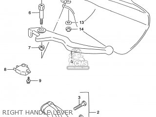 RIGHT HANDLE LEVER - DR650SE 1999 (X) USA (E03)