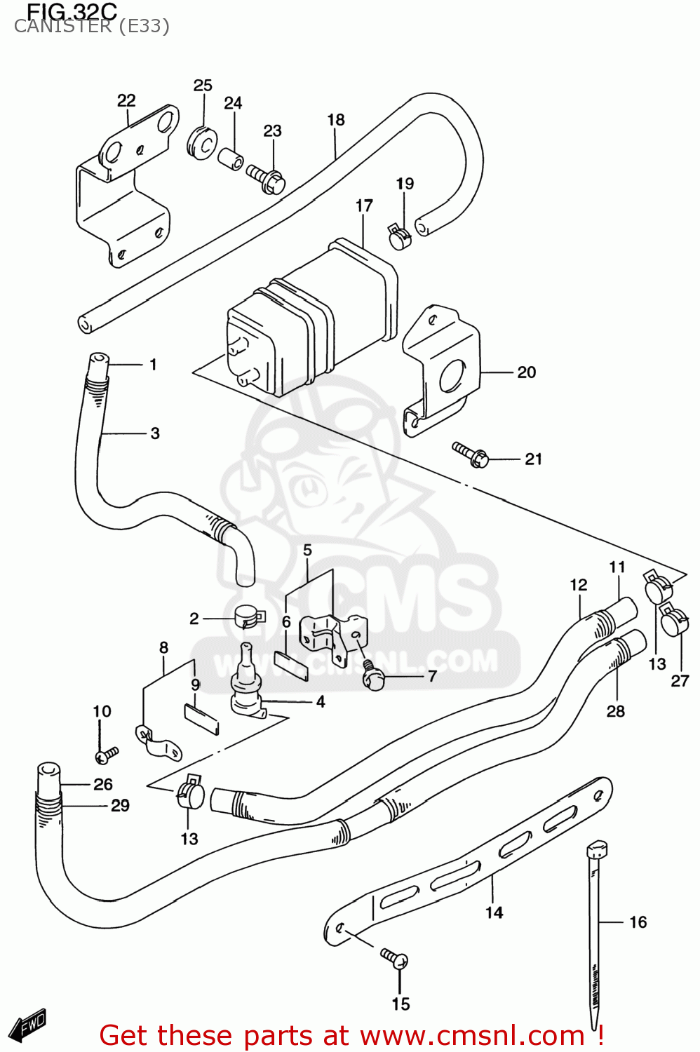 CANISTER (E33) DR650SE 2000 (Y) USA (E03)