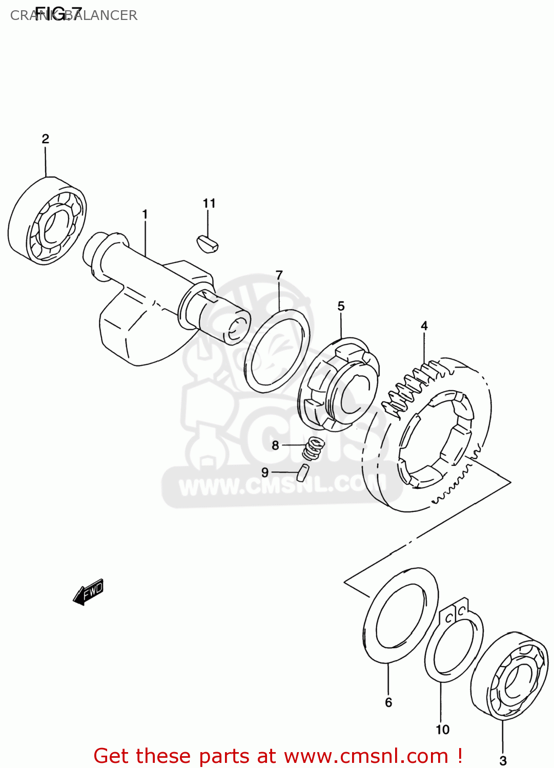 CRANK BALANCER DR650SE 2000 (Y) USA (E03)