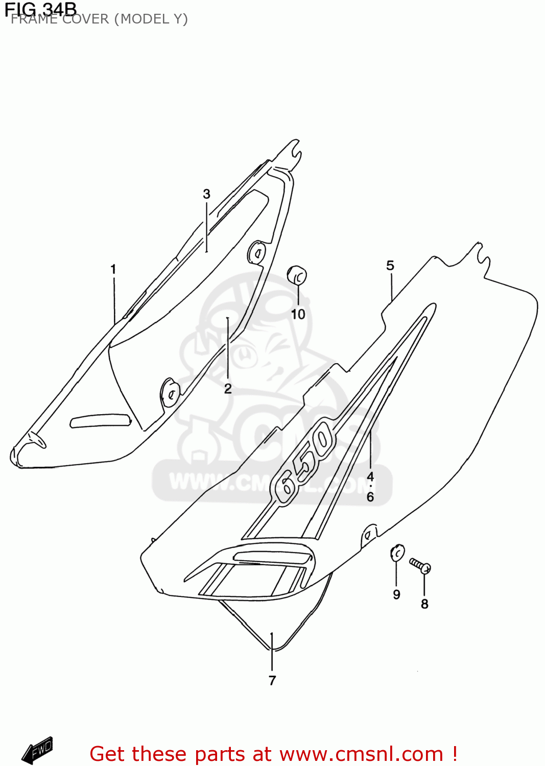 FRAME COVER (MODEL Y) DR650SE 2000 (Y) USA (E03)
