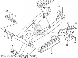REAR SWINGING ARM - DR650SE 2000 (Y) USA (E03)