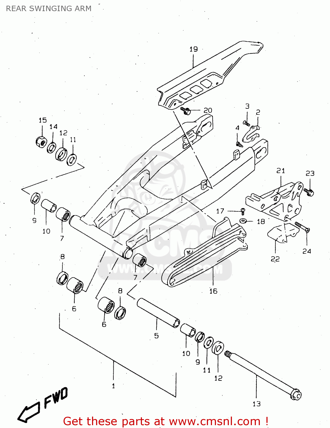 REAR SWINGING ARM DR650SE 2000 (Y)