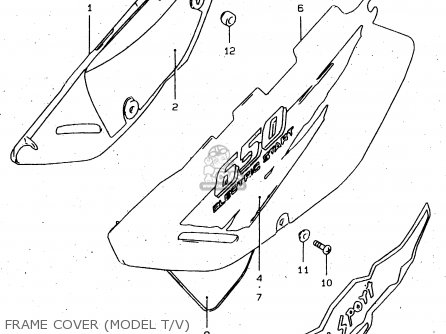 FRAME COVER (MODEL T/V) - DR650SE 2000 (Y)