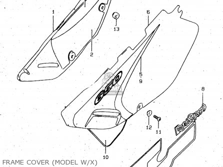 FRAME COVER (MODEL W/X) - DR650SE 2000 (Y)