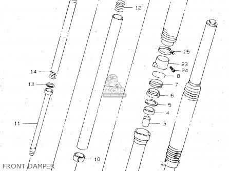 FRONT DAMPER - DR650SE 2000 (Y)