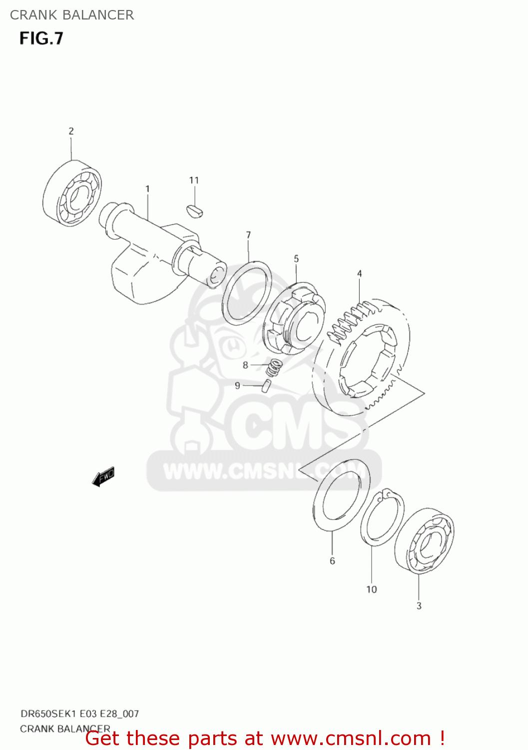 CRANK BALANCER DR650SE 2001 (K1) USA (E03)