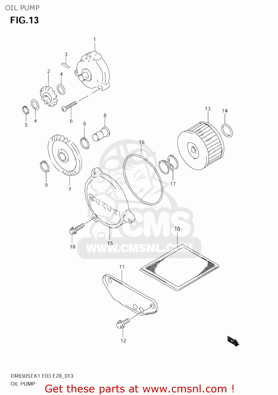 OIL PUMP DR650SE 2001 (K1) USA (E03)