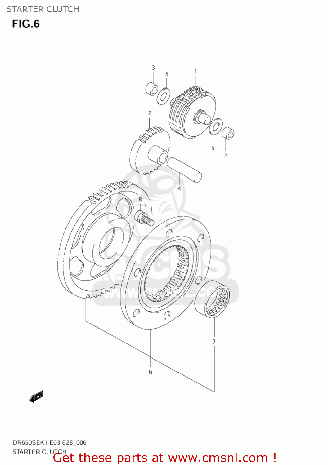 STARTER CLUTCH DR650SE 2001 (K1) USA (E03)
