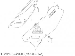FRAME COVER (MODEL K2) - DR650SE 2001 (K1) USA (E03)