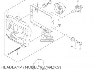 HEADLAMP (MODEL K3/K4/K5) - DR650SE 2001 (K1) USA (E03)