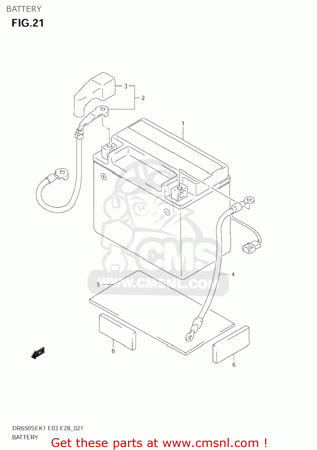 BATTERY DR650SE 2002 (K2) USA (E03)