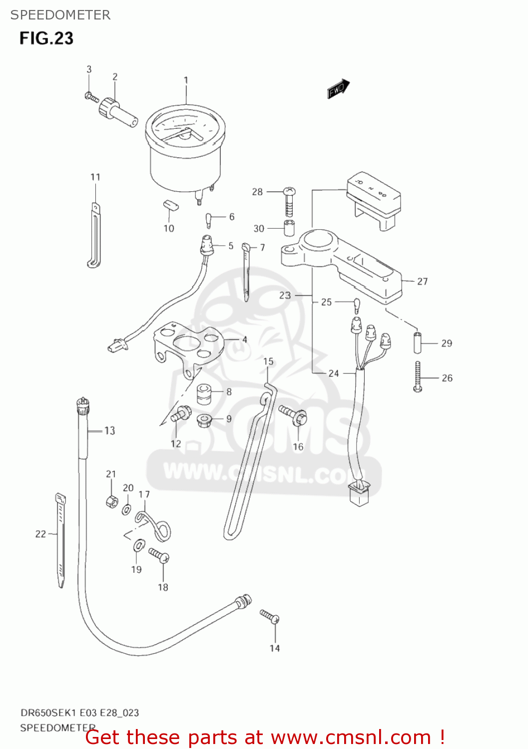 SPEEDOMETER DR650SE 2002 (K2) USA (E03)