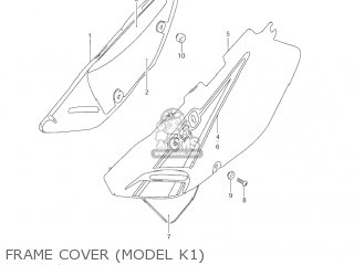 FRAME COVER (MODEL K1) - DR650SE 2002 (K2) USA (E03)