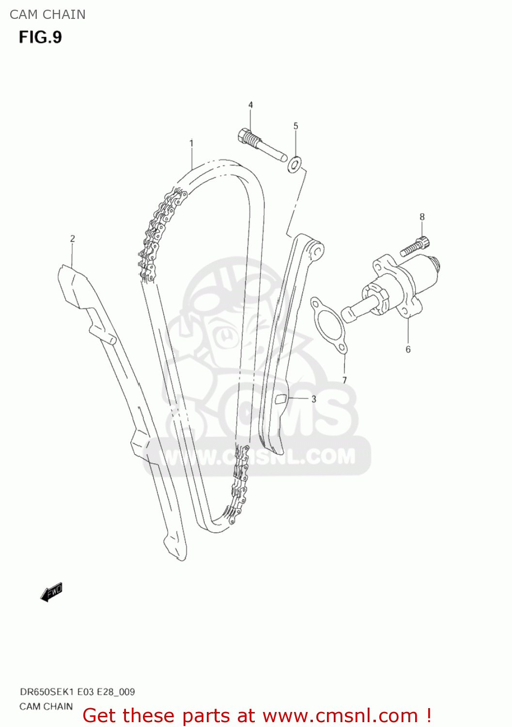 CAM CHAIN DR650SE 2003 (K3) USA (E03)