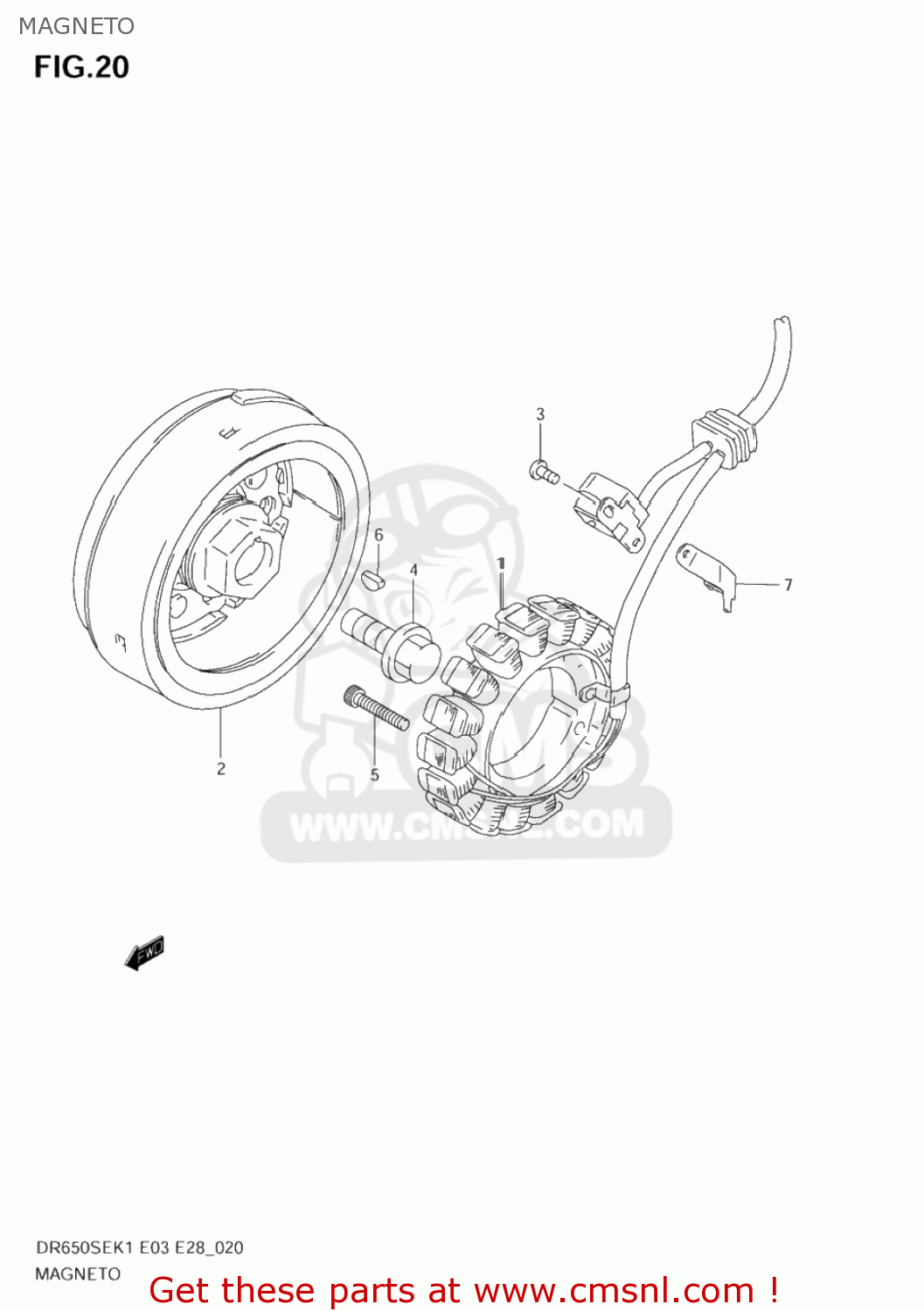 MAGNETO DR650SE 2003 (K3) USA (E03)