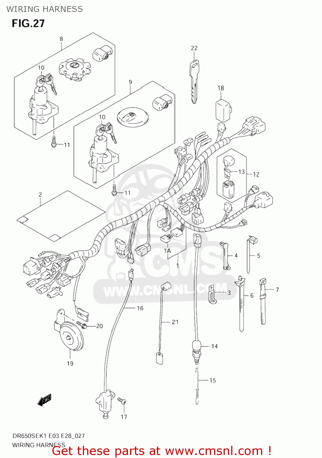 WIRING HARNESS DR650SE 2003 (K3) USA (E03)