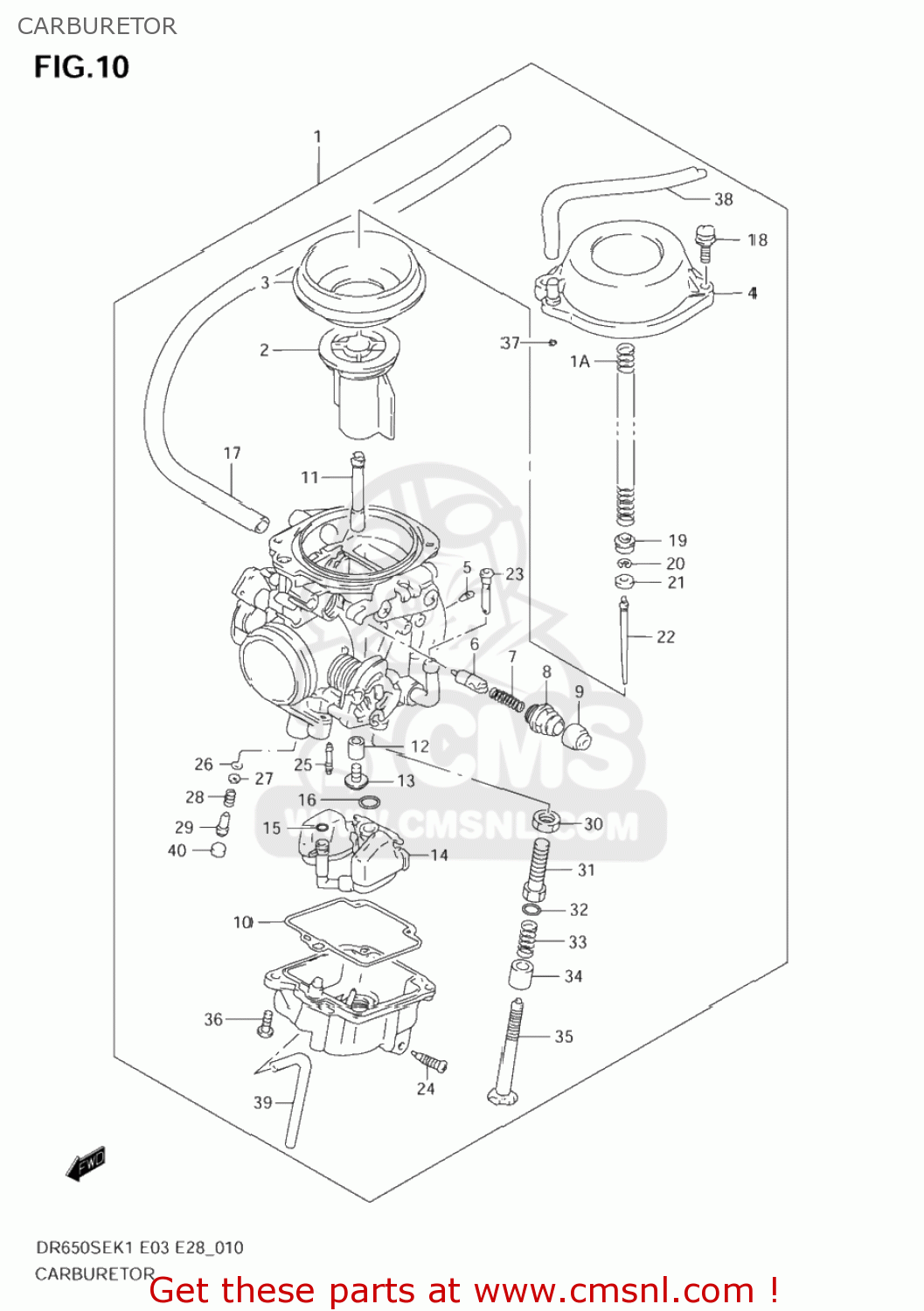 CARBURETOR DR650SE 2004 (K4) USA (E03)