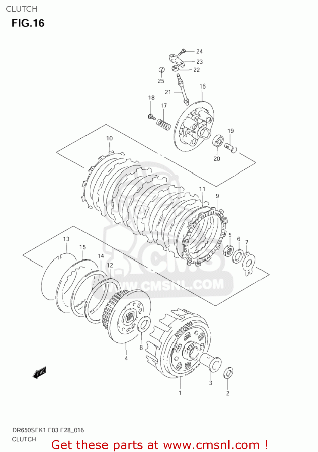 CLUTCH DR650SE 2004 (K4) USA (E03)