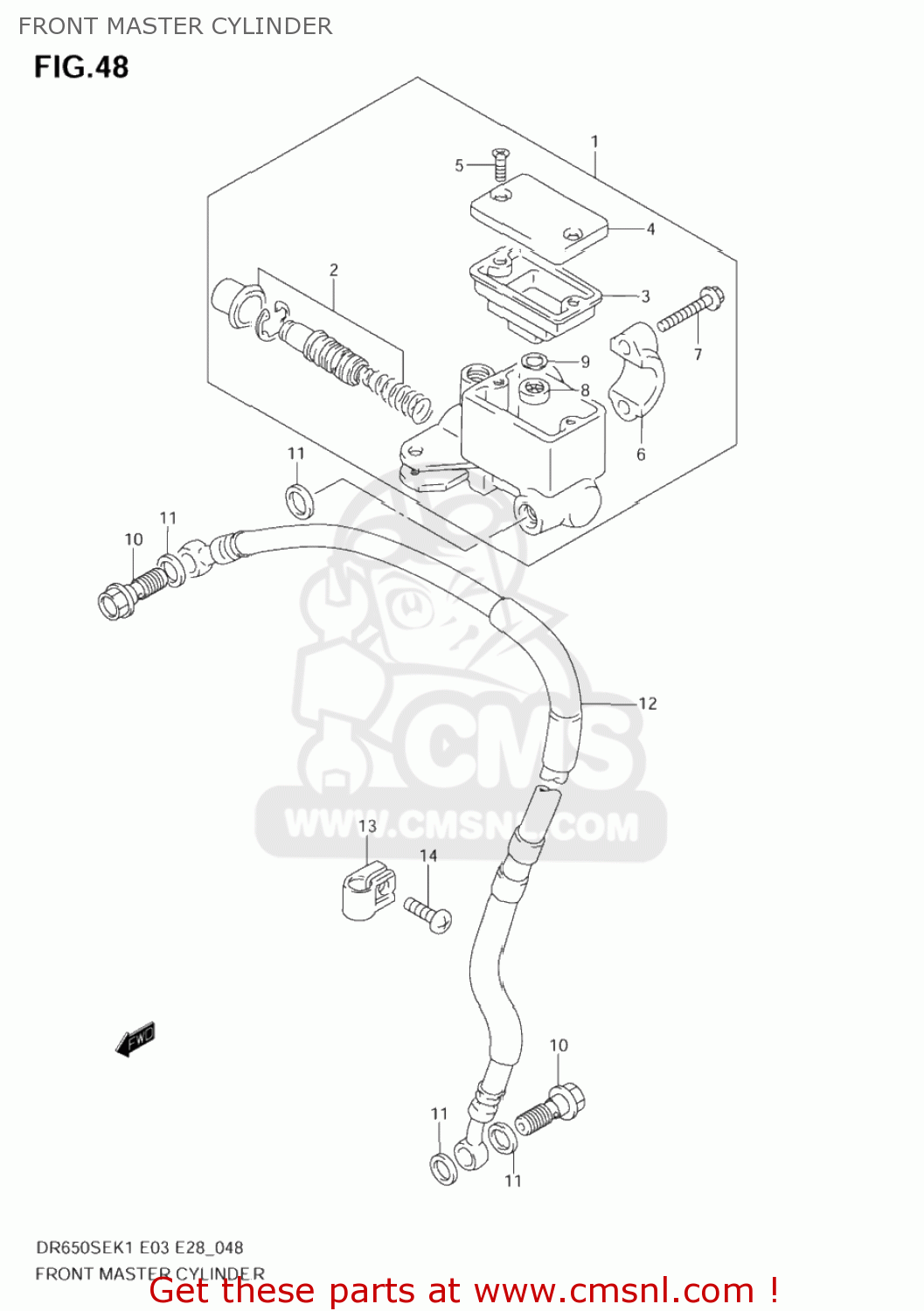 FRONT MASTER CYLINDER DR650SE 2004 (K4) USA (E03)