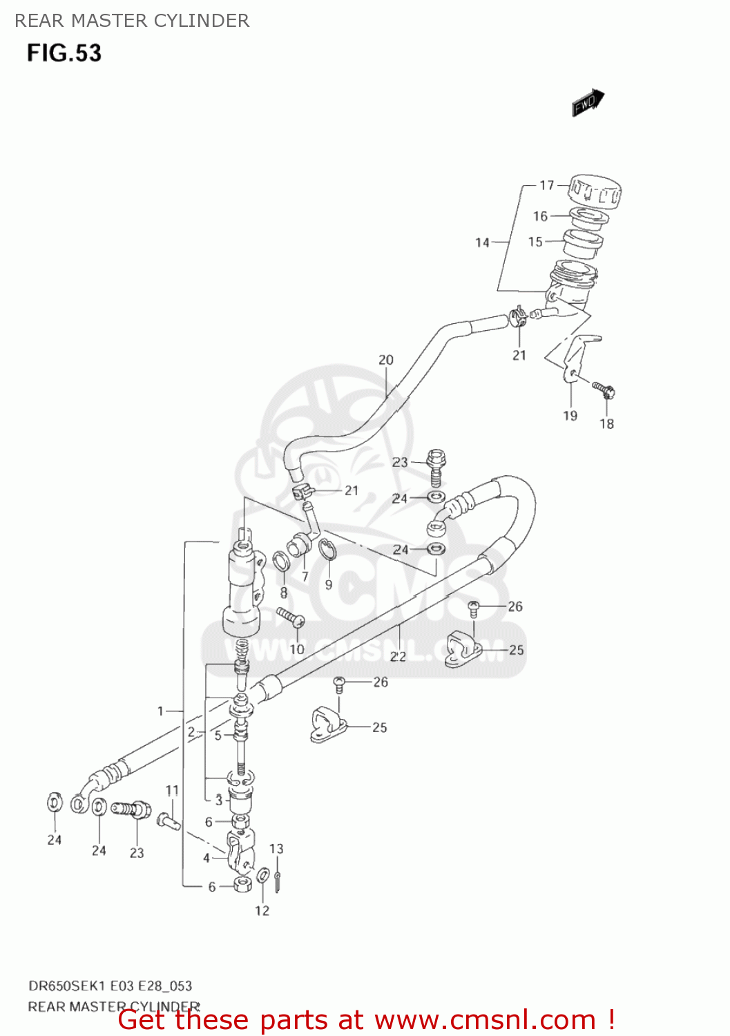 REAR MASTER CYLINDER DR650SE 2004 (K4) USA (E03)