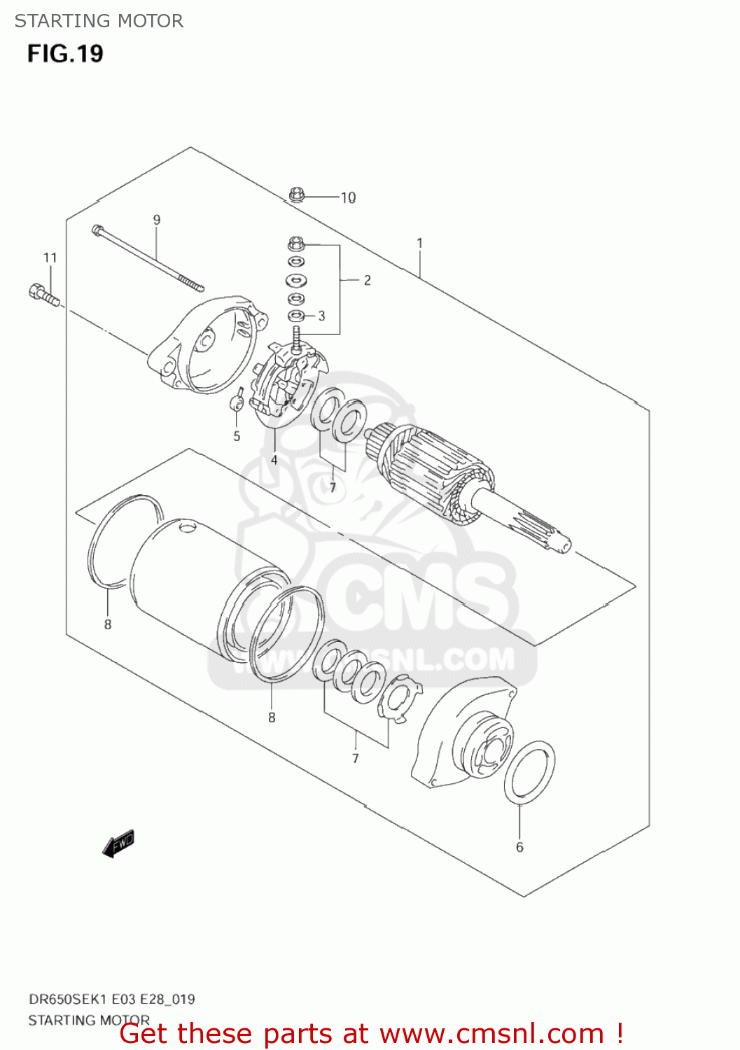 STARTING MOTOR DR650SE 2004 (K4) USA (E03)