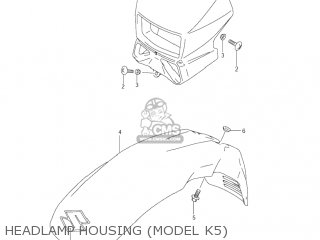 HEADLAMP HOUSING (MODEL K5) - DR650SE 2004 (K4) USA (E03)