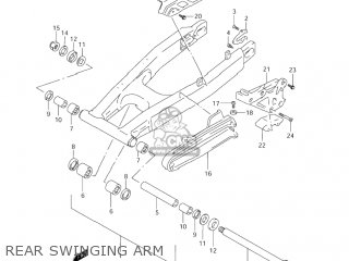 REAR SWINGING ARM - DR650SE 2004 (K4) USA (E03)