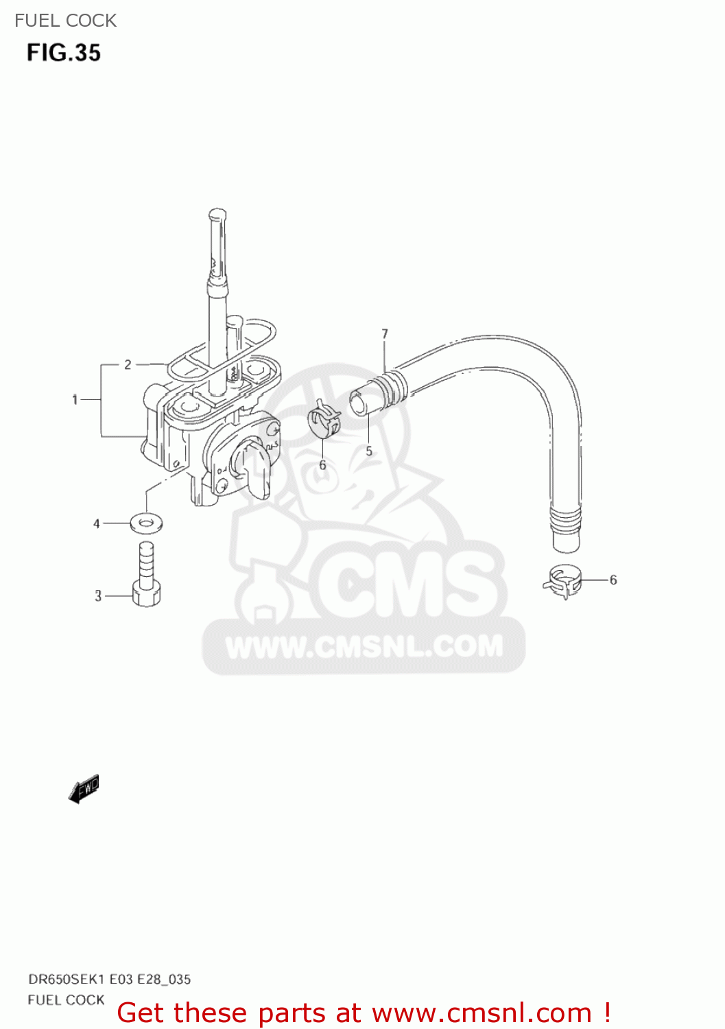 FUEL COCK DR650SE 2005 (K5) USA (E03)
