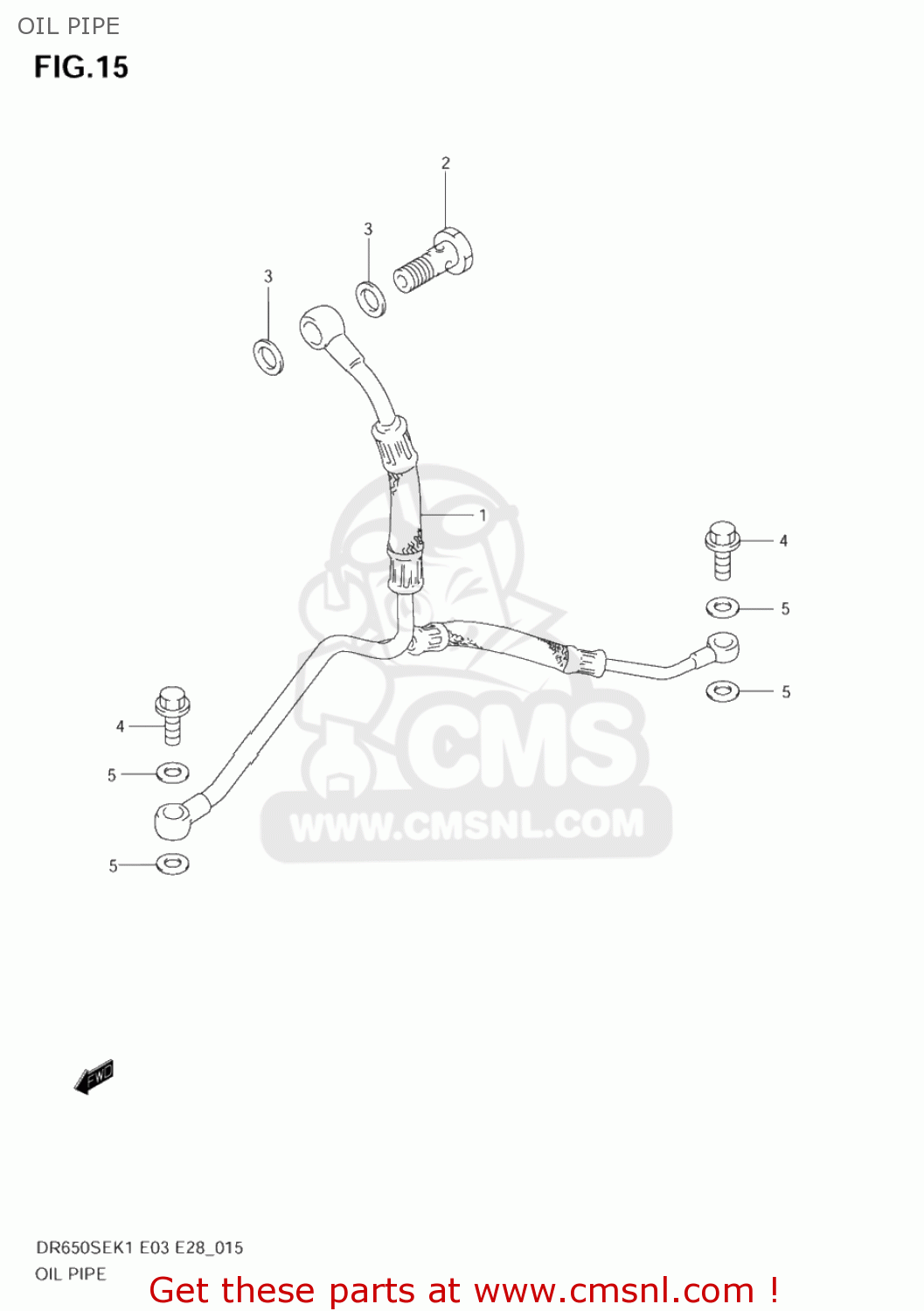 OIL PIPE DR650SE 2005 (K5) USA (E03)