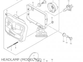 HEADLAMP (MODEL K2) - DR650SE 2005 (K5) USA (E03)