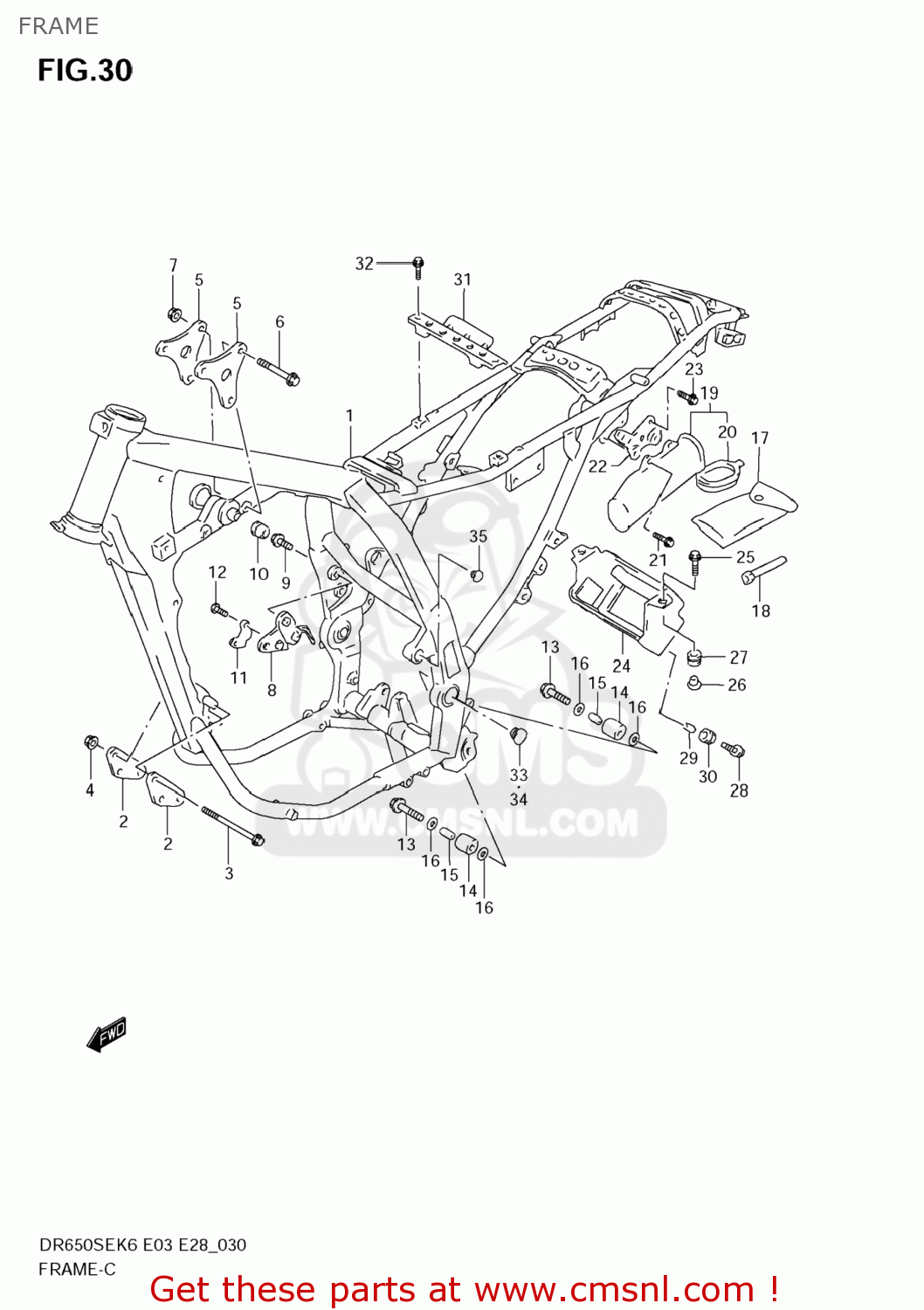 FRAME DR650SE 2006 (K6) USA (E03)