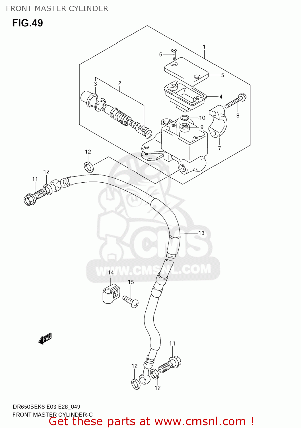 FRONT MASTER CYLINDER DR650SE 2006 (K6) USA (E03)