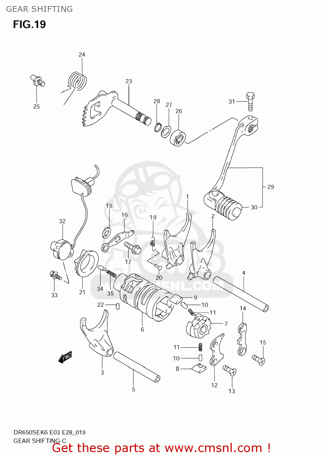 GEAR SHIFTING DR650SE 2006 (K6) USA (E03)