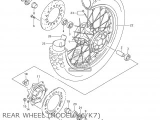 REAR WHEEL (MODEL K6/K7) - DR650SE 2006 (K6) USA (E03)