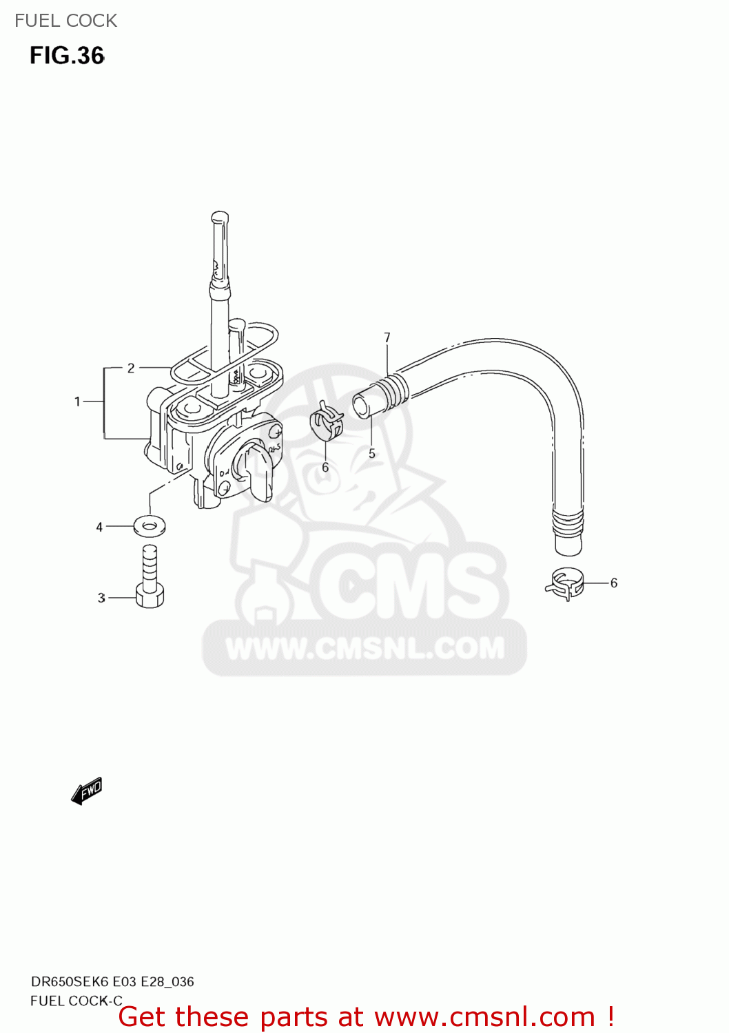 FUEL COCK DR650SE 2007 (K7) USA (E03)