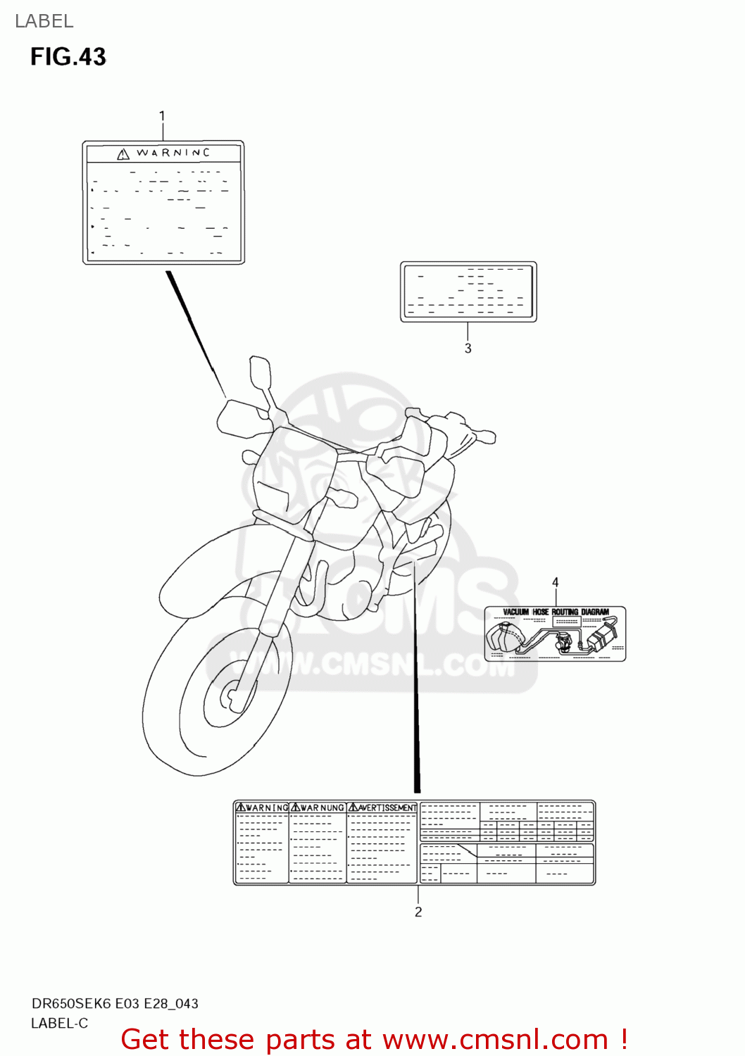 LABEL DR650SE 2007 (K7) USA (E03)
