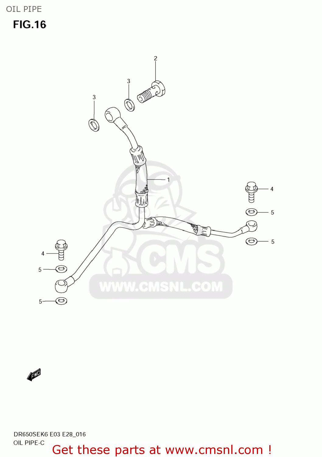 OIL PIPE DR650SE 2007 (K7) USA (E03)