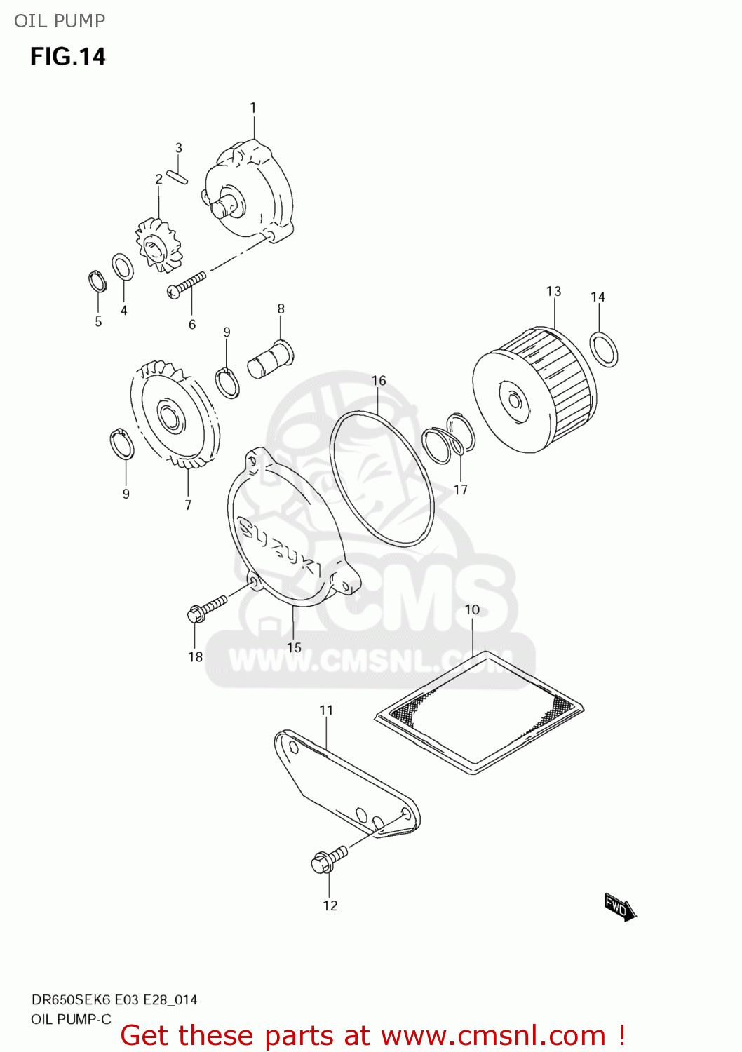 OIL PUMP DR650SE 2007 (K7) USA (E03)