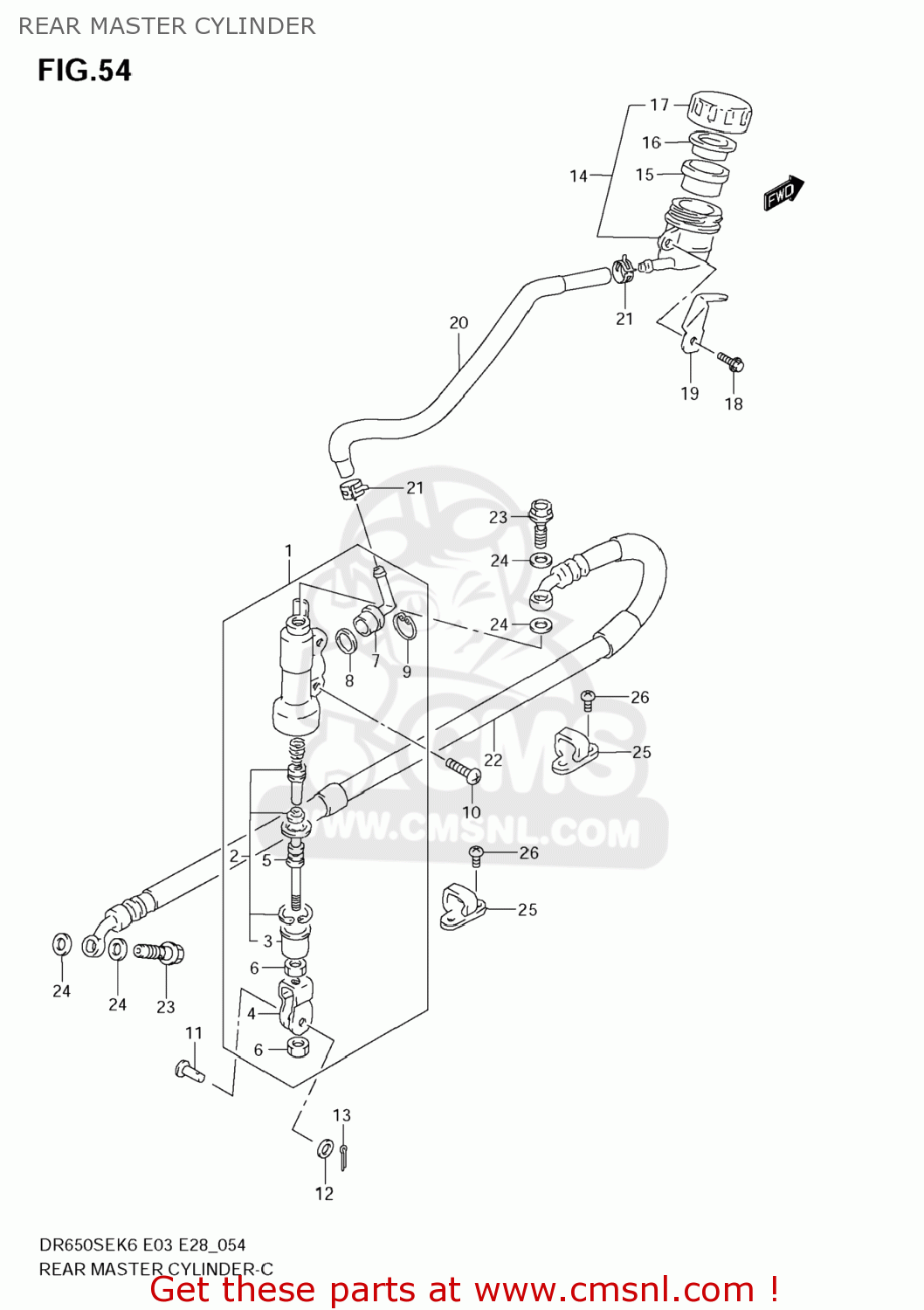 REAR MASTER CYLINDER DR650SE 2007 (K7) USA (E03)