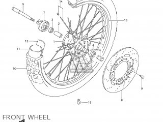 FRONT WHEEL - DR650SE 2007 (K7) USA (E03)