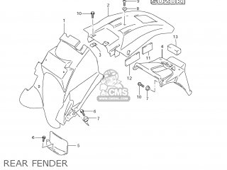 REAR FENDER - DR650SE 2007 (K7) USA (E03)